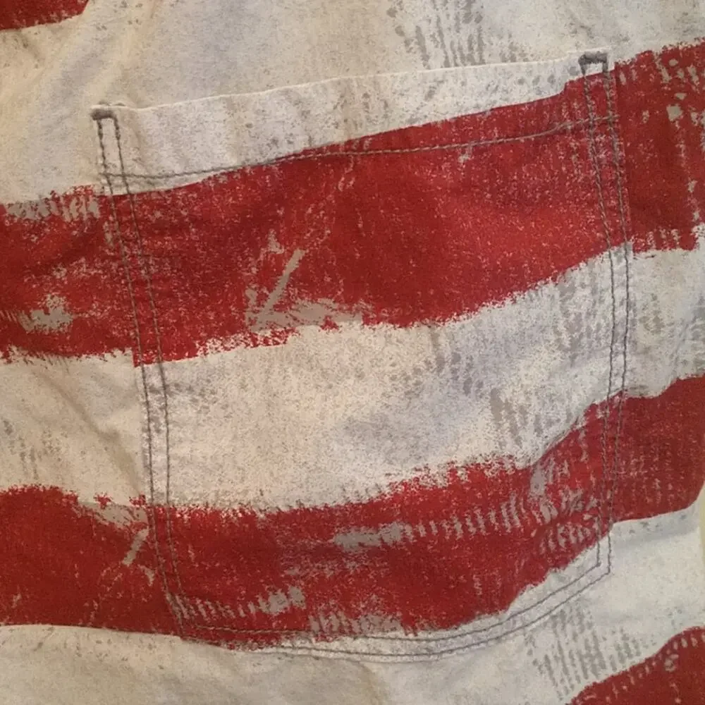 Patriotic Mens Mossimo Supply Company American Flag Shorts Swim July 4 size XL
